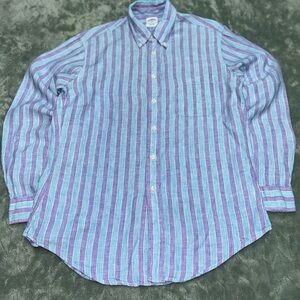 Brooks brothers the original polo linen button down shirts men’s size medium